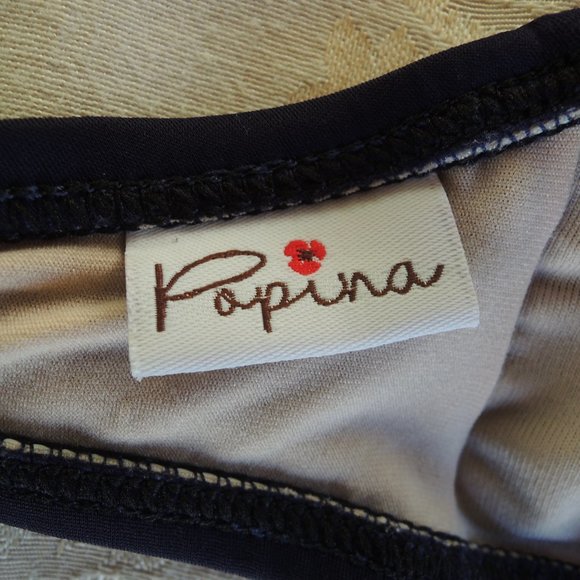 Popina Boutique Navy Blue Bikini Swim Top L - Picture 8 of 9